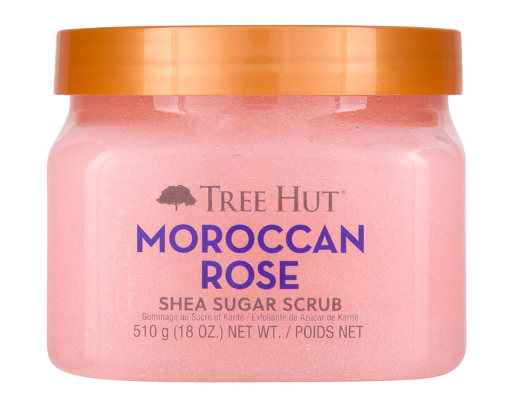 Tree Hut Shea Sugar Scrub Moroccan Rose, 18oz, Ultra Hydrating and Exfoliating Scrub for Nourishing Essential Body Care (Pack of 3)