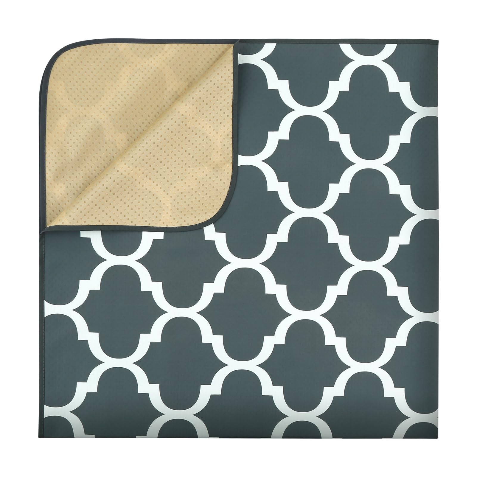 Splat Mat for Under High Chair/Arts/Crafts by CLCROBD, 51 Baby Anti-Slip Food Splash and Spill Mat for Eating Mess, Waterproof Floor Protector and Table Cloth (Lattice)