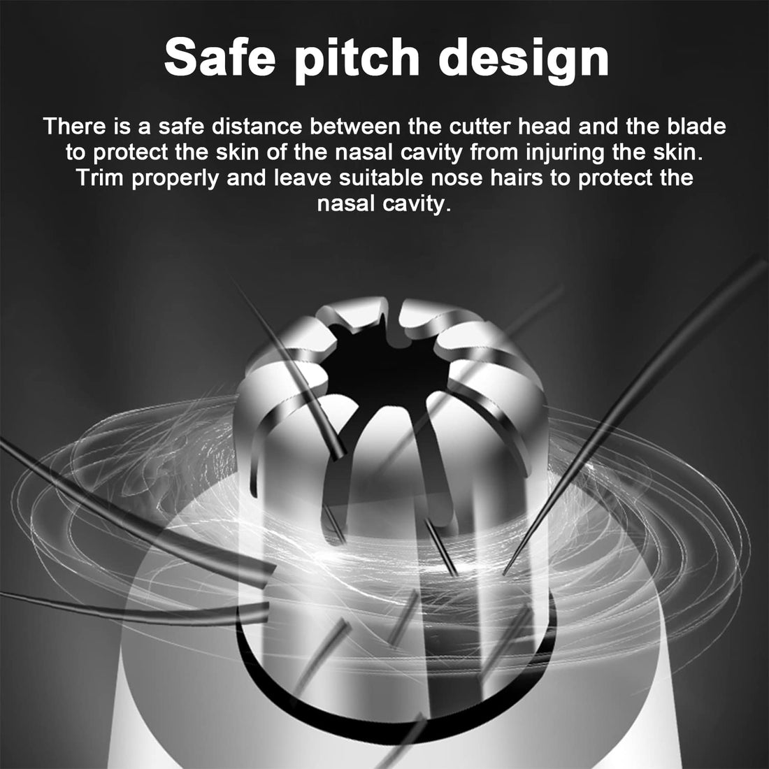 WOOTONG Painless Ear and Nose Hair Trimmer, Electric Nose Hair Shaver, Portable Facial Hair Clippers for Men and Women, Battery-Operated Nose Hair Remover