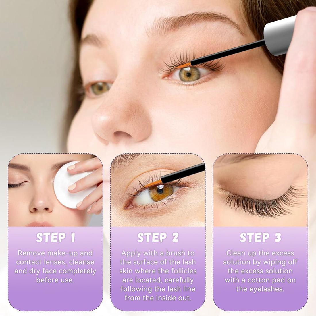 Eyelash Growth Serum, Premium Lash Serum Promotes Longer, Thicker, Fuller, Non-Irritating Eyelashes (5ml)