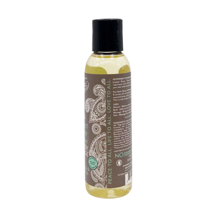 Bath Body & Massage Oil, Peppermint Rosemary 4 oz by Soothing Touch