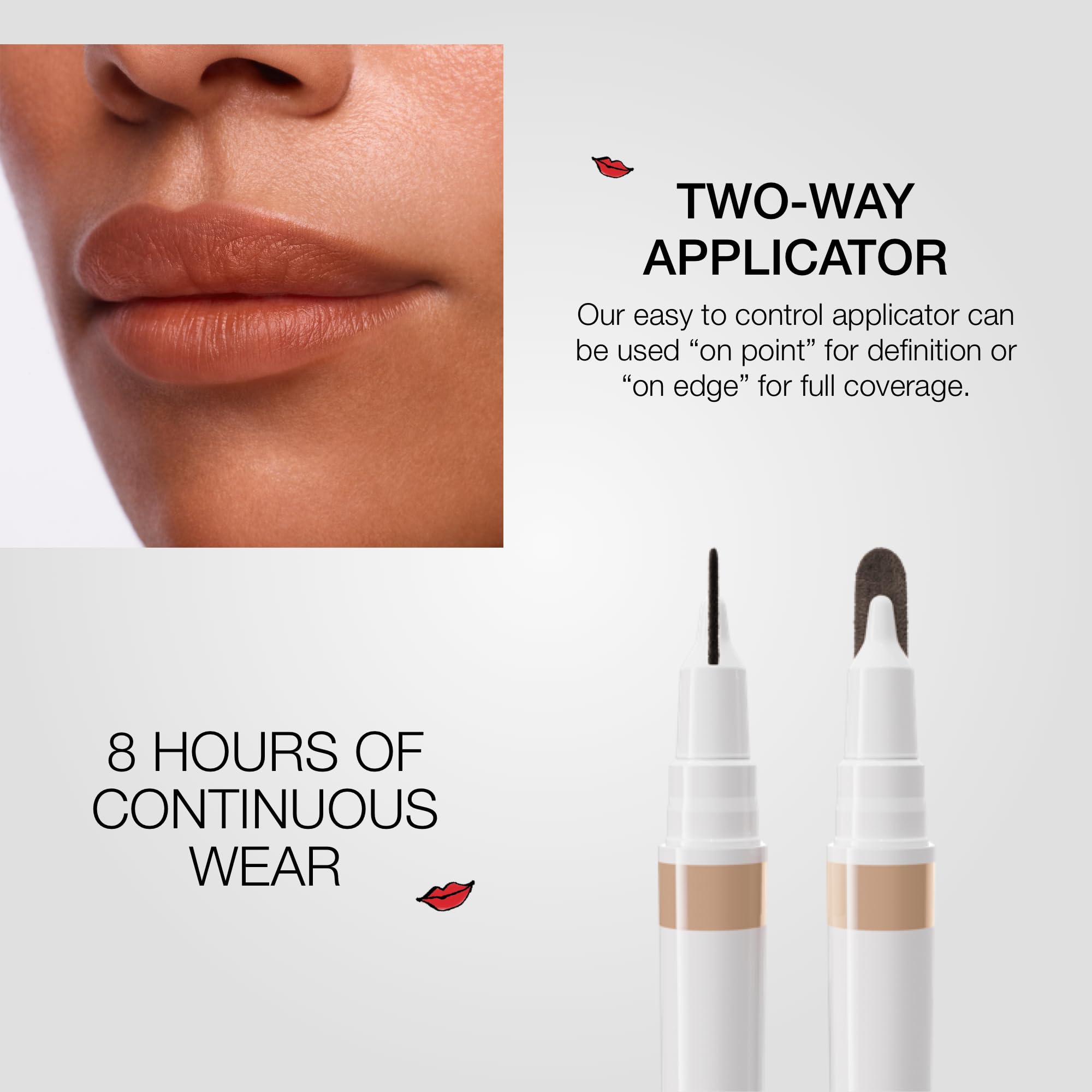 stila Calligraphy Lip Stain, Long-Lasting Tint, Moisturizing, Transfer-Proof, Lightweight, Sheer Buildable Color, Fades to a Natural Wash of Color, Hillary, .22 Fl. Oz.