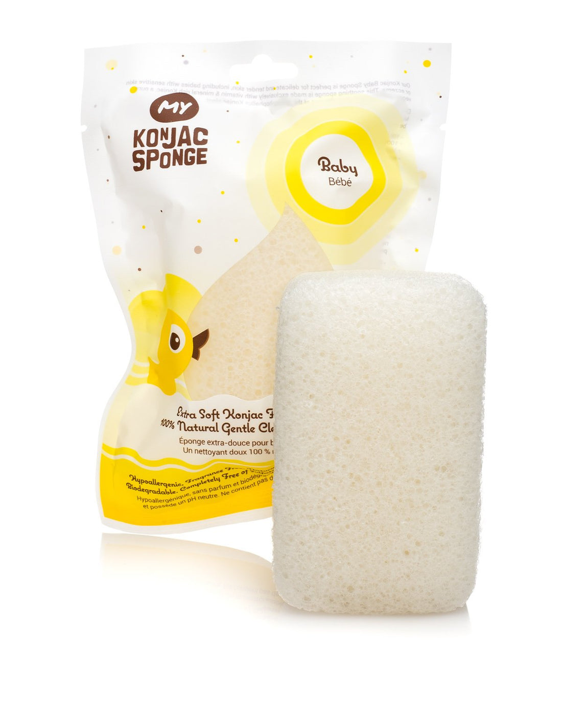 MY Konjac Sponge | 100% All Natural Pure Baby Bath Sponge. Extra Soft & Gentle. Hypoallergenic and Completely Free of Fragrance, Coloring, Additives, Sulfates, Parabens, Phthalates & Petroleum