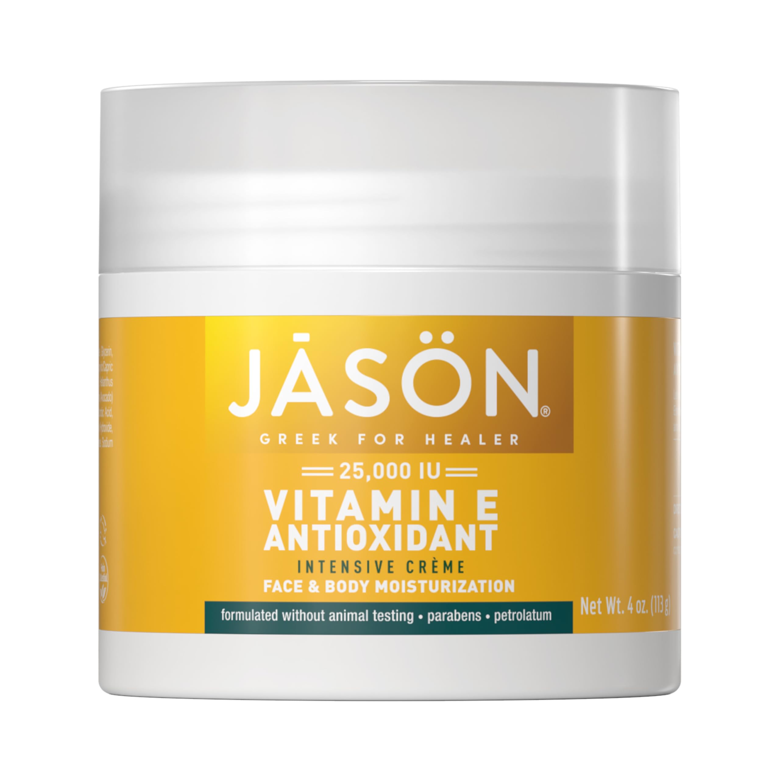 JASON Vitamin E 25, 000 IU Intensive Moisturizing Crème, For Face and Body, 4 Fluid Ounces