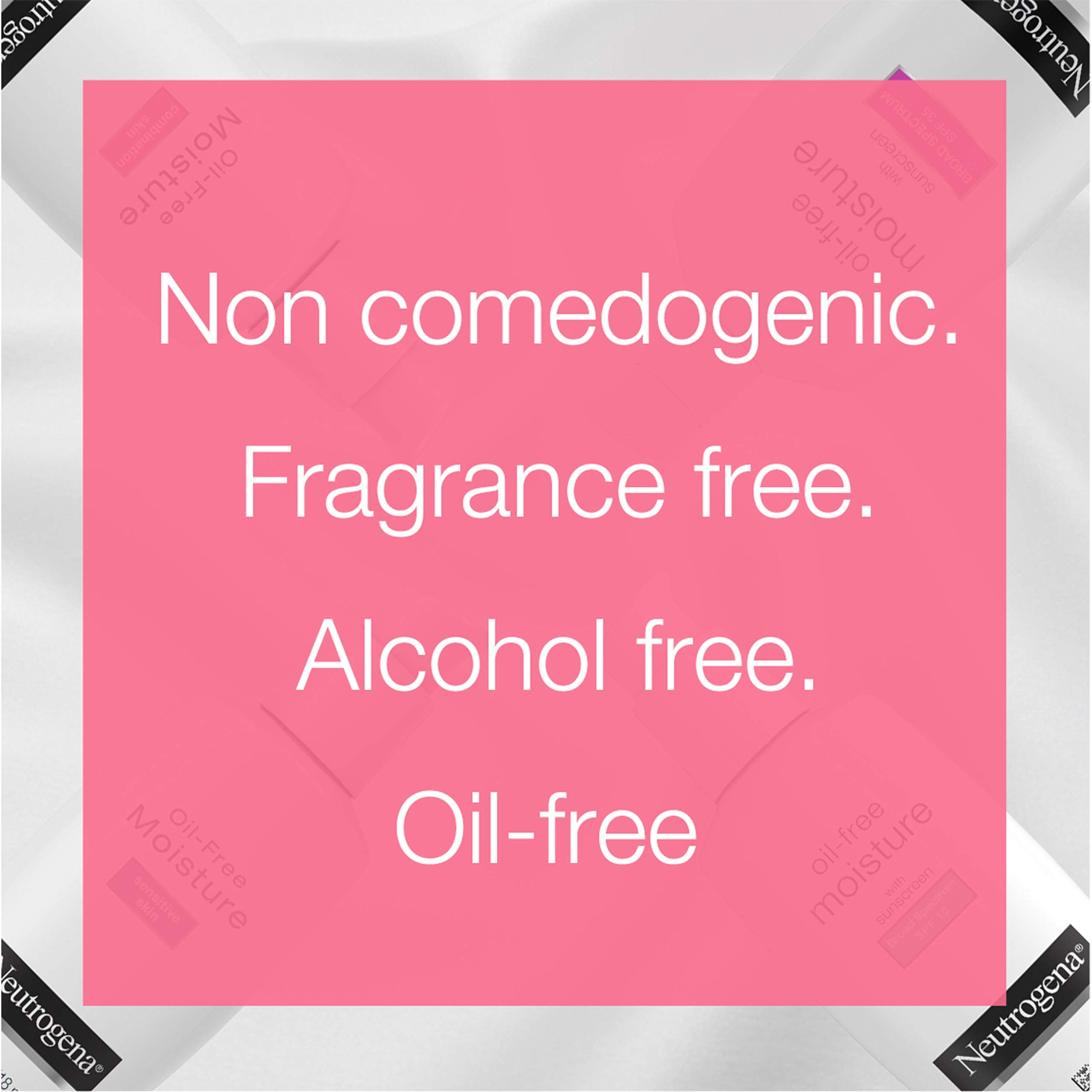 Neutrogena Oil Free Moisture Glycerin Face Moisturizer & Neck Cream for Combination Skin, Lightweight, Oil Absorbing Facial Moisturizer Lotion for a Soft Natural Matte, 4 fl. oz