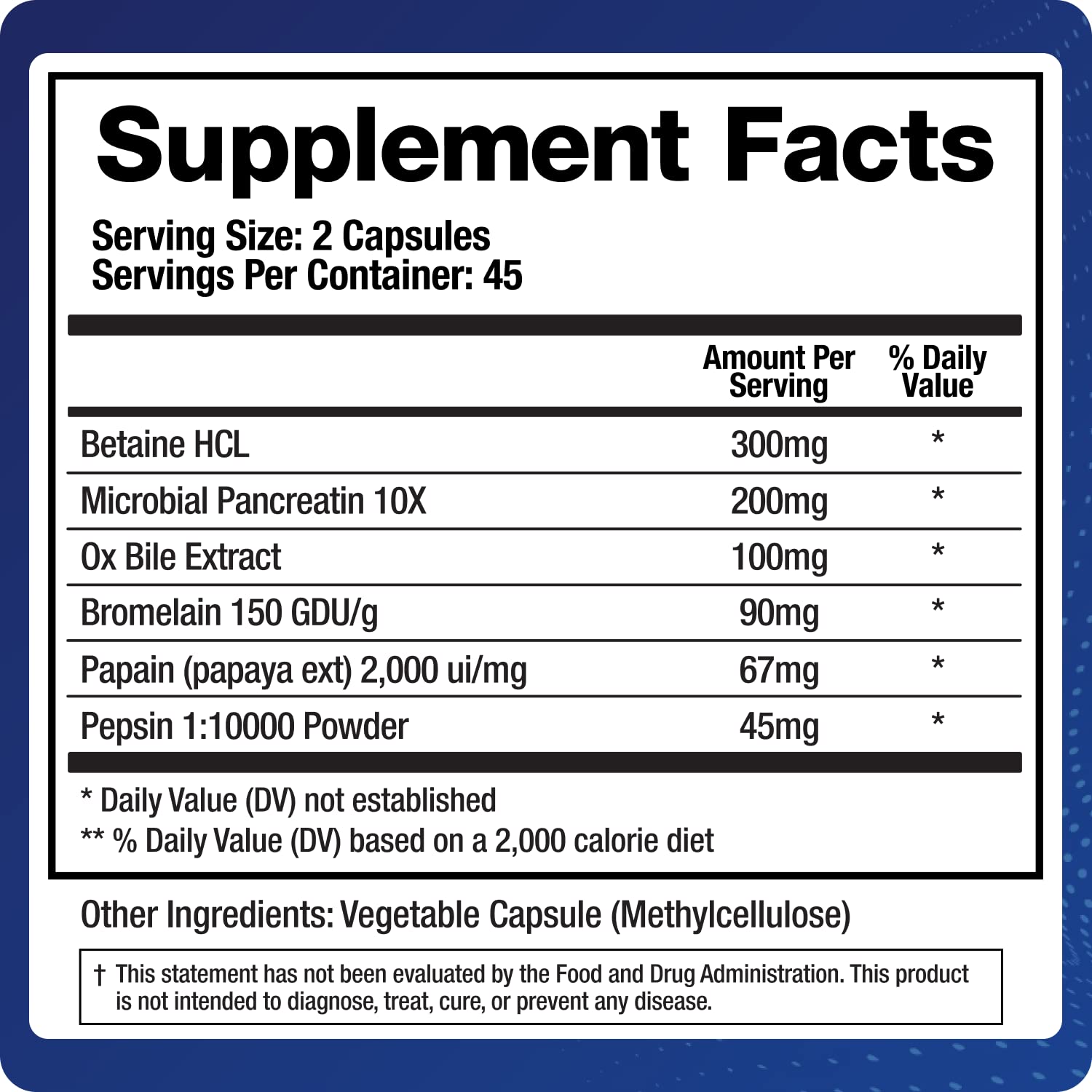 Digestive Enzymes Supplement (90 Capsules) Support Digestion - with Purified Bile, Pancreatin, Plant Enzymes, Ox Bile, Betaine HCL, Support Digestion of Fats Carbohydrates and Proteins