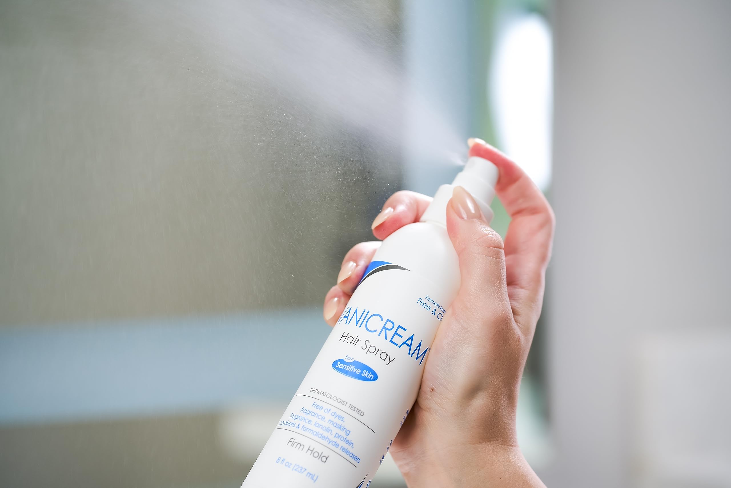 Vanicream Firm Hold Hairspray, Fragrance and Gluten Free, For Sensitive Skin, 8 Ounce, Packaging May Vary