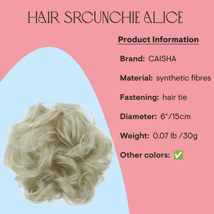 PRETTYSHOP Scrunchy Scrunchie Bun Updo Hairpiece Hair Ribbon Ponytail Extensions Curly Diverse Colors light blonde 22/613 AD