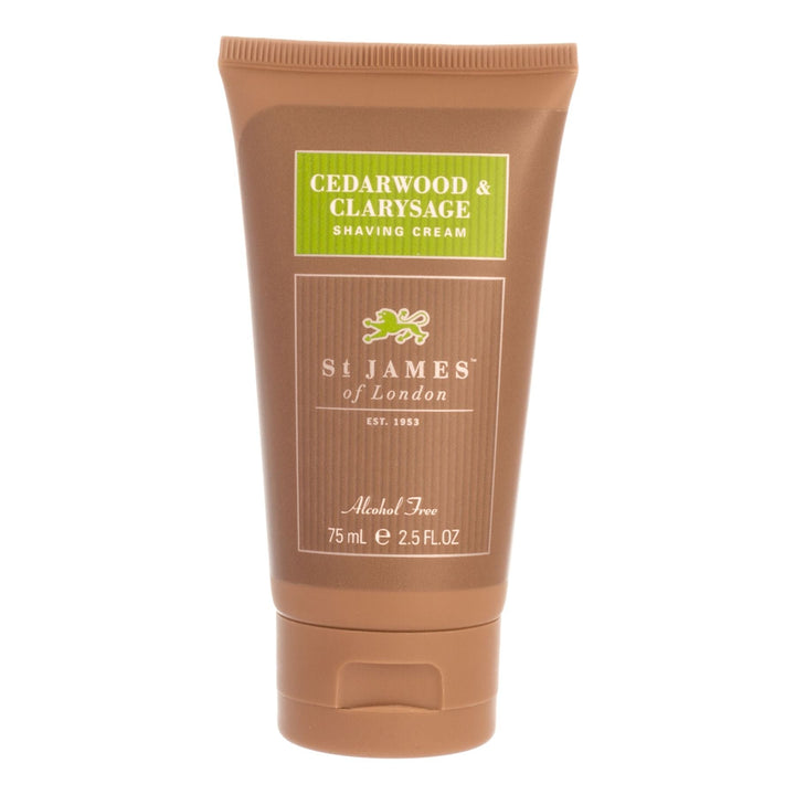 Cedarwood & Clarysage : St. James of London Shaving Cream Travel Tube (Cedarwood & Clarysage)