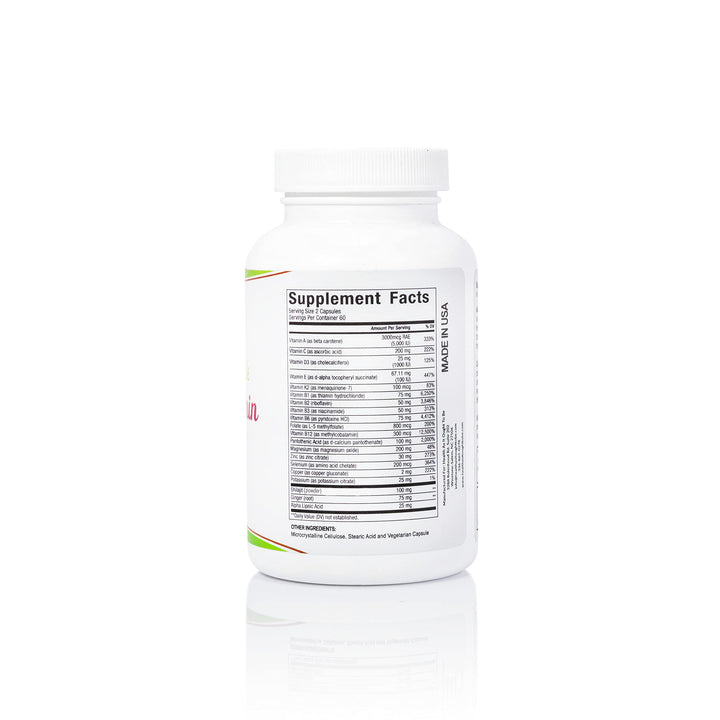 Health As It Ought To Be Highly|Absorbable Daily Multivitamin with Shilajit, MethylB12, Methylfolate, and Vitamin K2 MK7 Supplement | 120 Capsules