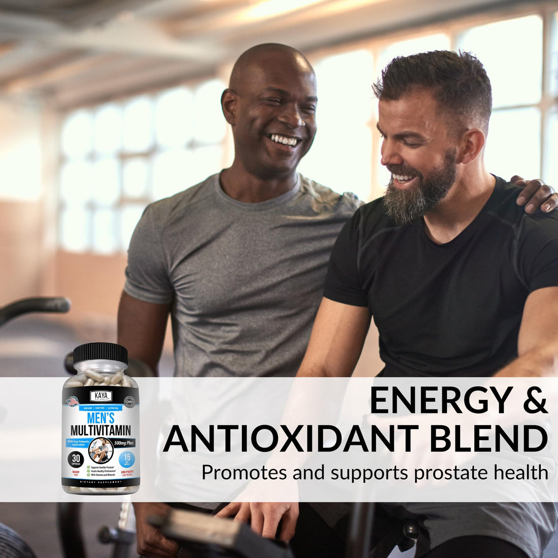 Kaya Naturals Multivitamin for Men - Men's Prostate Multivitamin - Multi Mineral Daily Supplement - Pills for Men - Supports Healthy Prostate - Vitaminas para Hombres - 30 Veggie Capsules