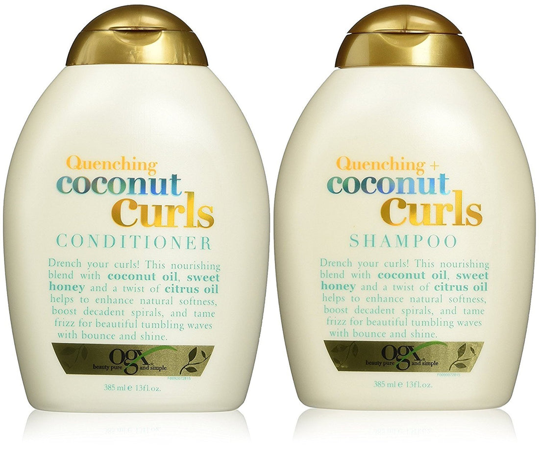 Organix Quenching Plus Coconut Curls Bundle, Shampoo & Conditioner, 13 Ounce Each