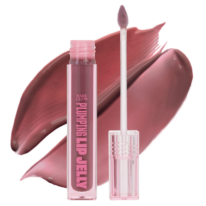 Babe Lash Plumping Lip Jelly - High Shine Lip Gloss for Fuller, Thicker Lips, Moisturizing and Soothing, Mauve