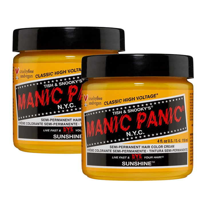 Manic Panic Semi-Permament Haircolor Sunshine 4oz Jar (2 Pack)