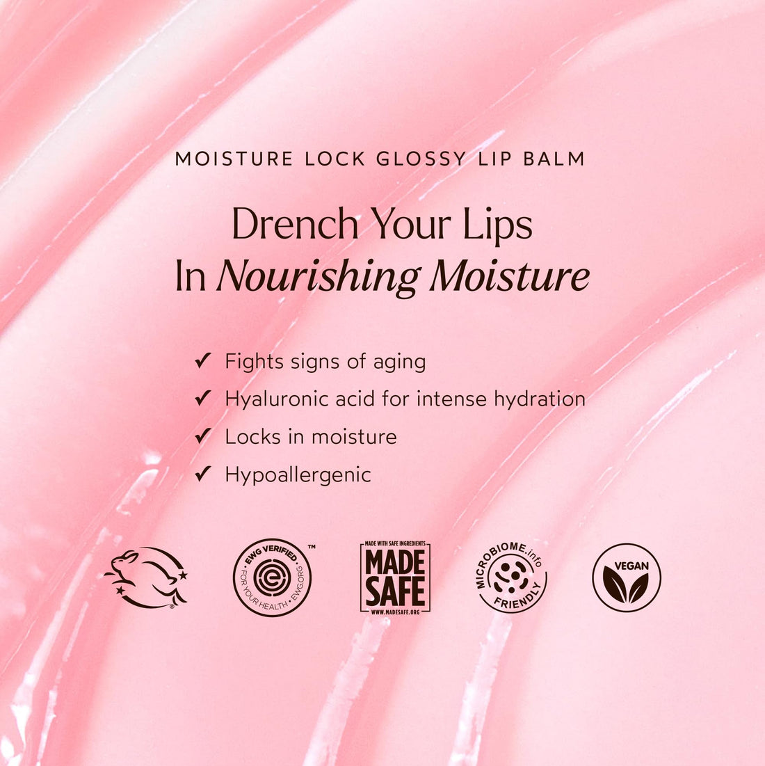 True Botanicals Moisture Lock Glossy Lip Balm | Hyaluronic Acid & Pomegranate for Dry, Aging Lips | Dermatologist Tested, All Natural, Vegan, Clinically Proven | Original/Clear | 0.14 oz / 4 g