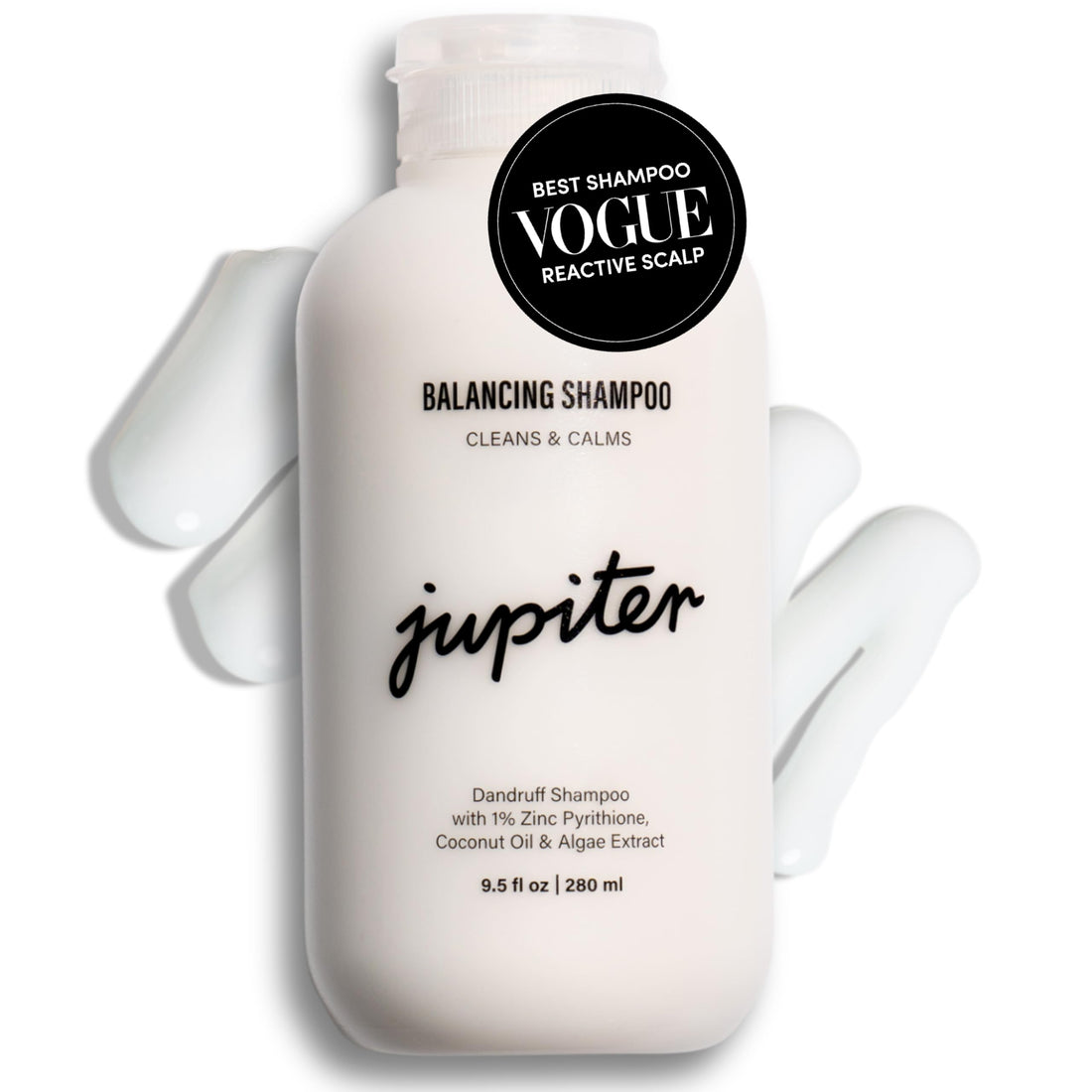 Jupiter Anti-Dandruff Shampoo, for Women & Men, Physician-Formulated for Flaky, Itchy, Oily, Dry Scalp, Vegan, Sulfate-Free, Color-Safe, & Paraben-Free, Anti-Dandruff Shampoo with Zinc, 9.5 fl oz