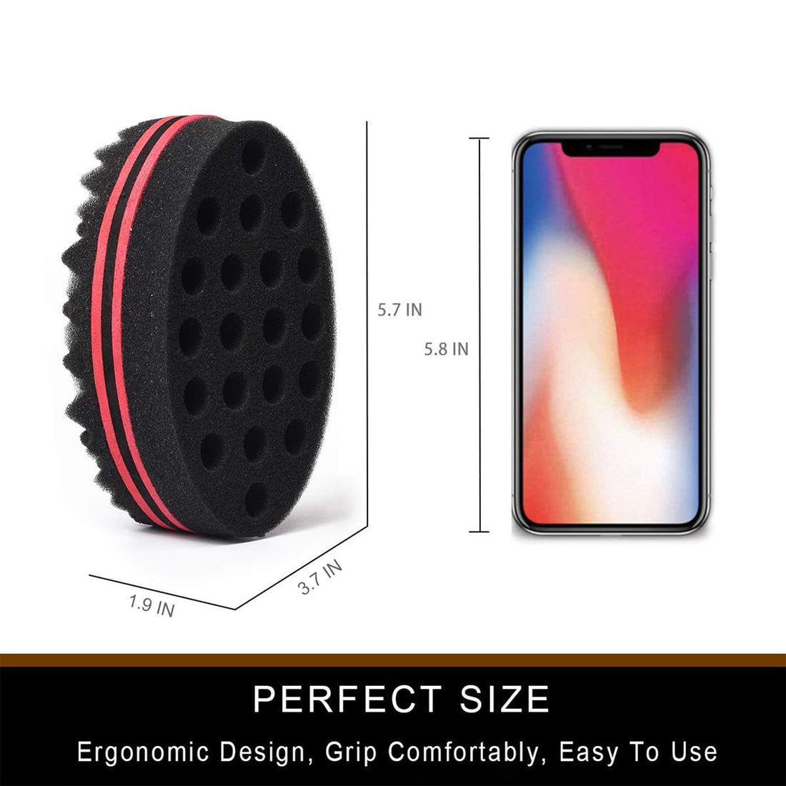 BIGEDDIE Big Holes Sponge for Hair, Twist Sponge, Magic Sponge Brush, Afro Hair Sponge for Curls with.