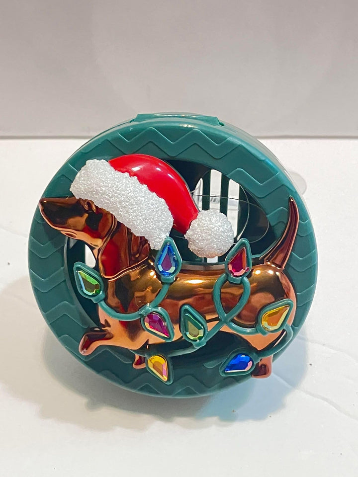 Bath & Body Works Scentportable Car Vent & Visor Clip Holiday Dachshund