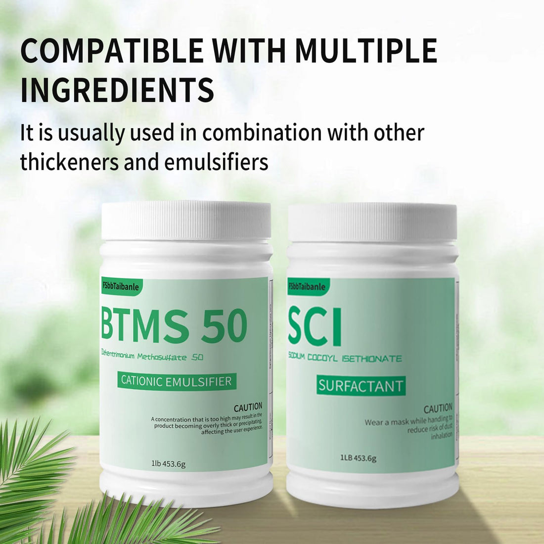FSbbTaibanle 1 Pound BTMS 50 Conditioning Emulsifier granules, 100% derived from plant-based,Ideal for Leave-in Conditioner, Lotions, Shampoos and More