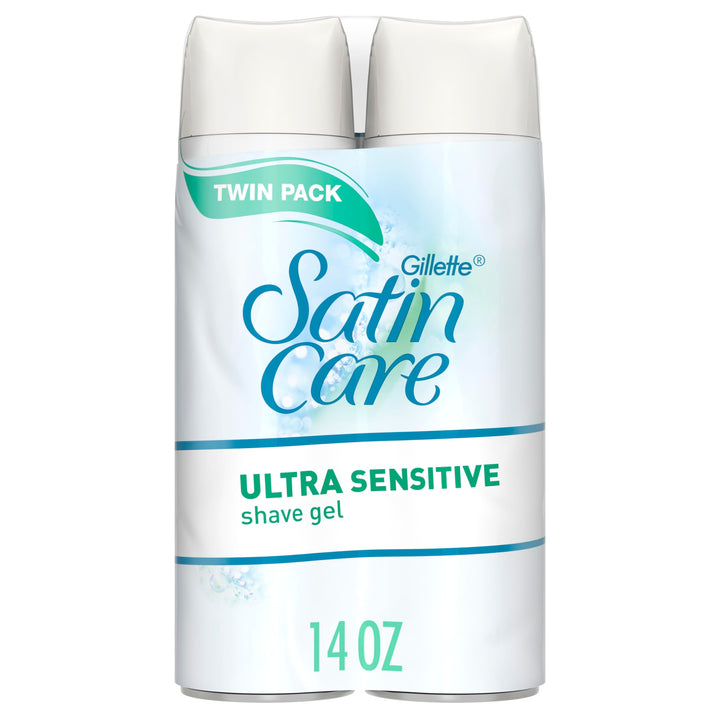 Gillette Satin Care Shave Gel, Ultra Sensitive, Twin Pack (7 Ounce Each)