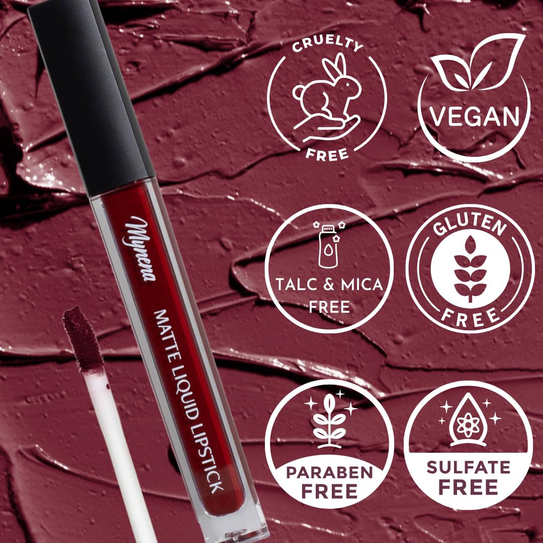 Emma : Liquid Matte Lipstick Long Lasting Waterproof Mineral Formula by Mynena - Emma