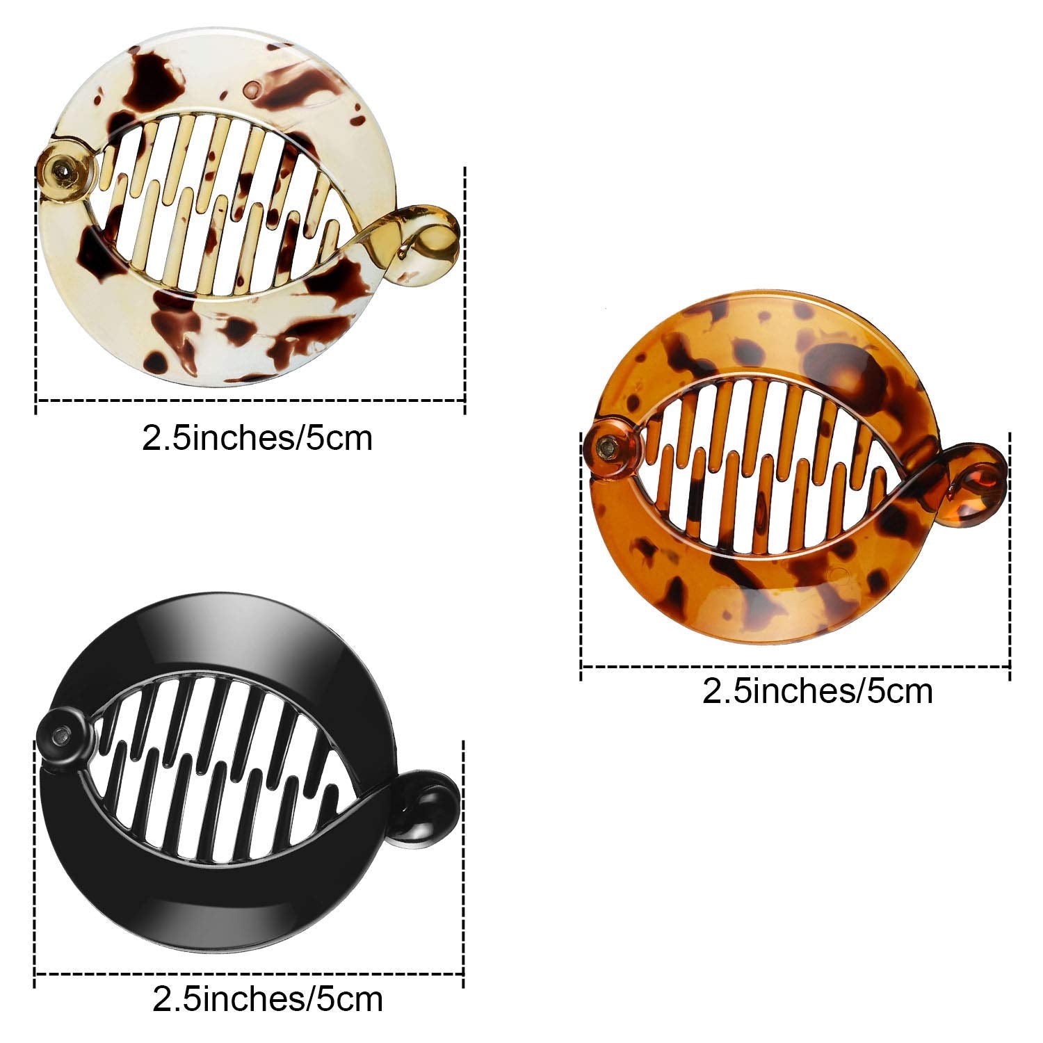 WILLBOND 6 Pieces Banana Hair Clips Banana Hair Combs Fishtail Hair Clip Combs Resin Banana Fish Grips for Women Hair Accessories