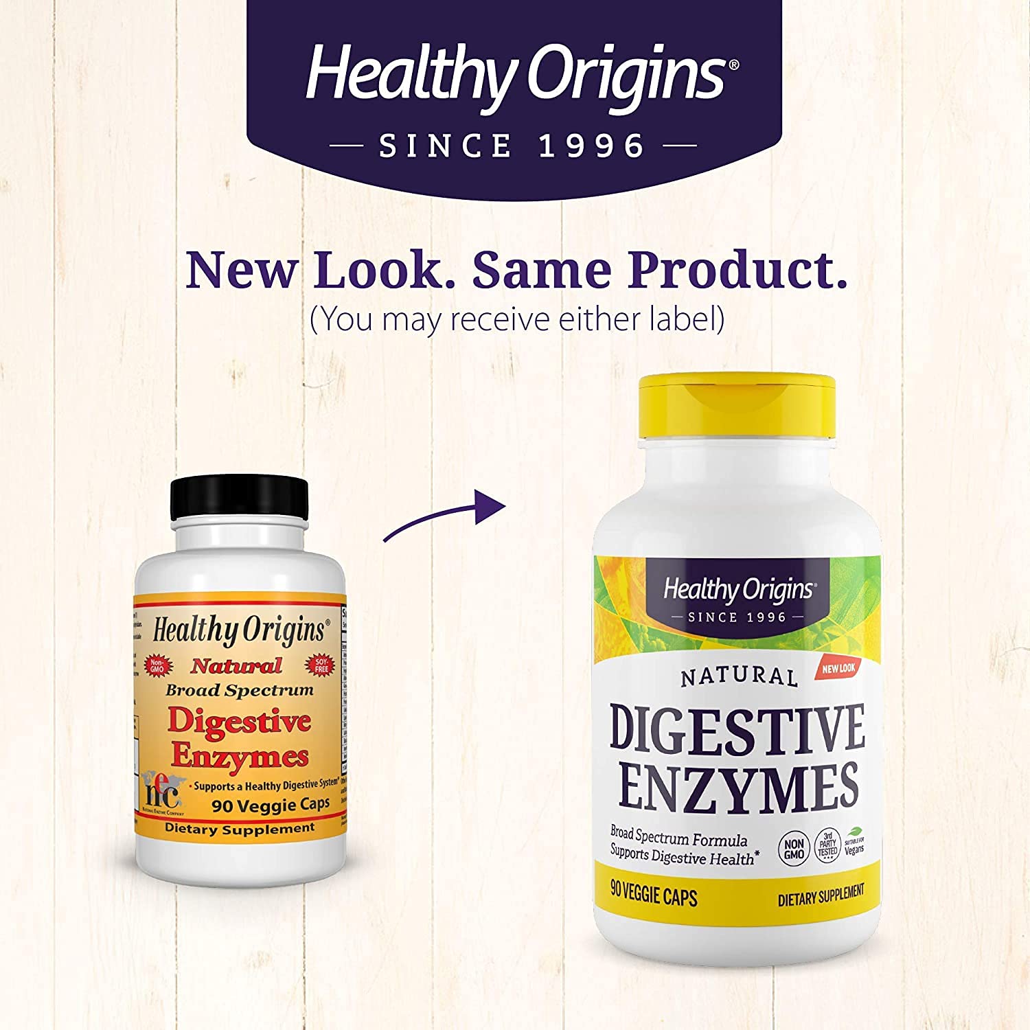 Healthy Origins Digestive Enzymes (NEC) Broad Spectrum - with Protease, Amylase & Lipase - Gluten-Free Digestion and Gut Health Supplement - 90 Veggie Capsules