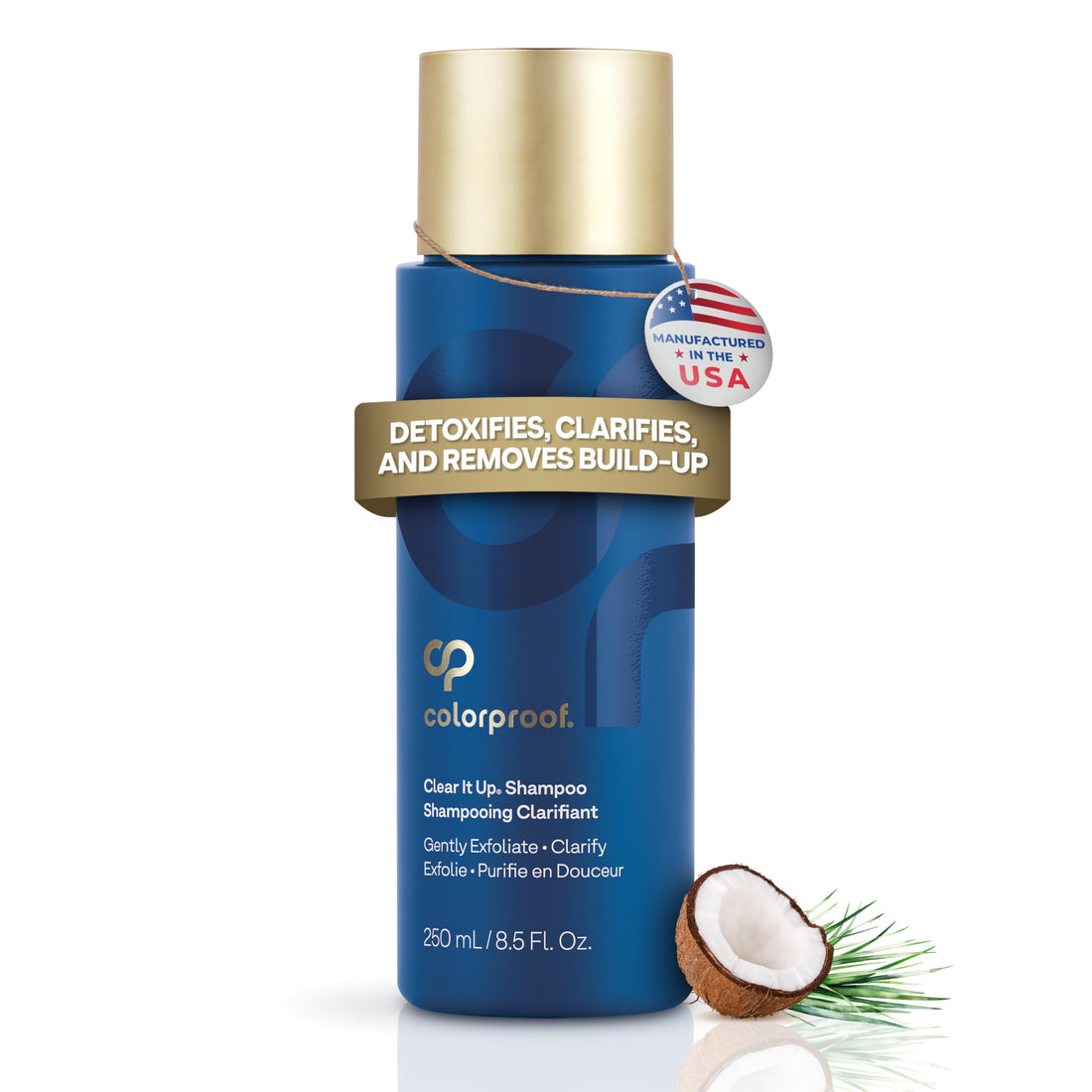 Colorproof Clear It Up Clarifying Shampoo 8.5 Fl. Oz. Shampoo for Color Treated Hair, Coconut & Lemongrass Scent