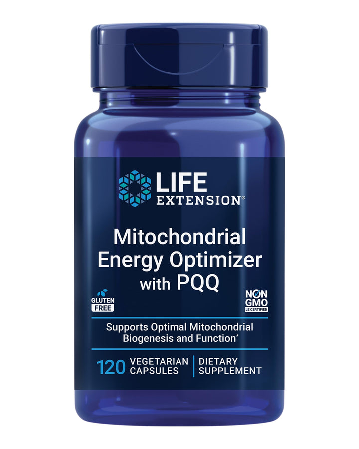 Life Extension Mitochondrial Energy Optimizer with PQQ – For Heart & Brain Health, Energy Management and Anti-Aging - Gluten-Free, Non-GMO, Vegetarian – 120 Capsules