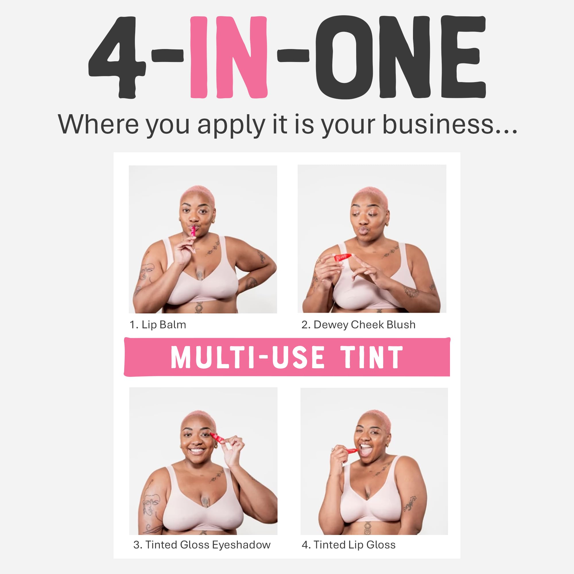 Natural Lanolin Tinted Lip Balm - Moisturizing Gloss For Dry Chapped Lips. Long Lasting Stains Made From Organic Edible Plant Pigments. Fragrance, Gmo, Paraben & Cruelty Free.