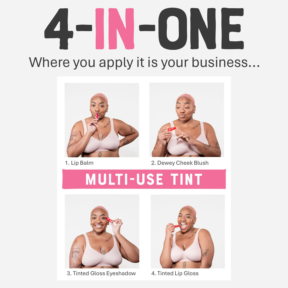 Natural Lanolin Tinted Lip Balm - Moisturizing Gloss For Dry Chapped Lips. Long Lasting Stains Made From Organic Edible Plant Pigments. Fragrance, Gmo, Paraben & Cruelty Free.