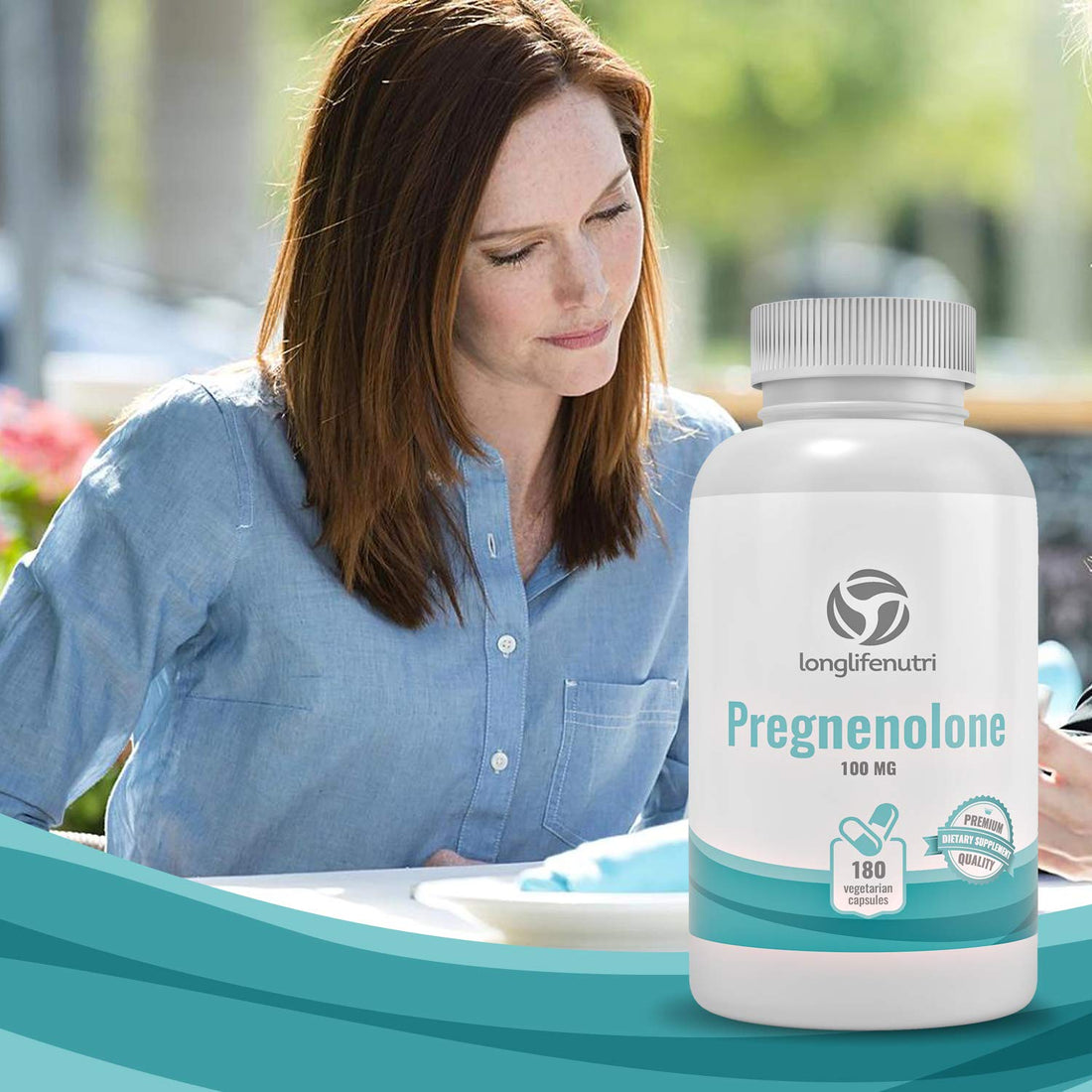 Brain & Hormone Support Pregnenolone - 180 Veggie Caps for Enhanced Memory, Focus & Vitality - Made in USA