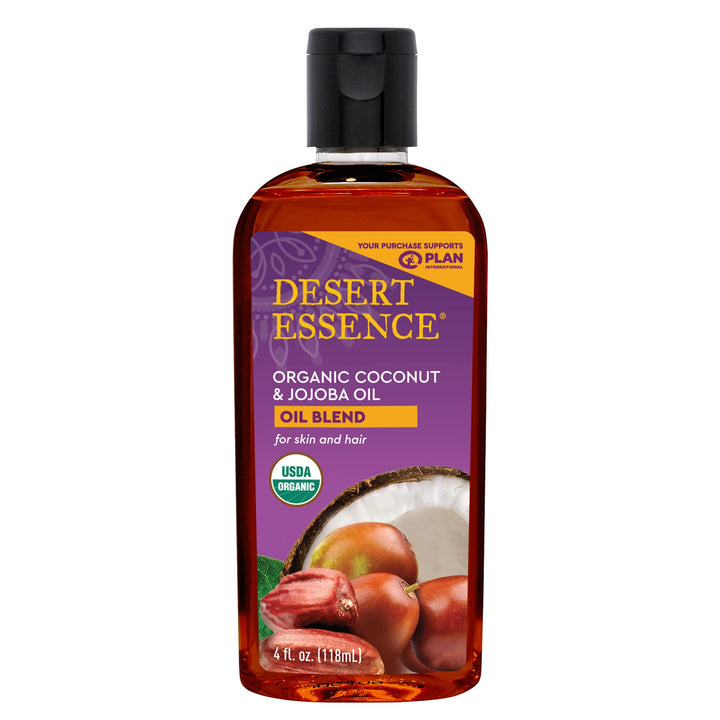 Desert Essence Organic Coconut And Jojoba Oil, 4 Fluid Ounce