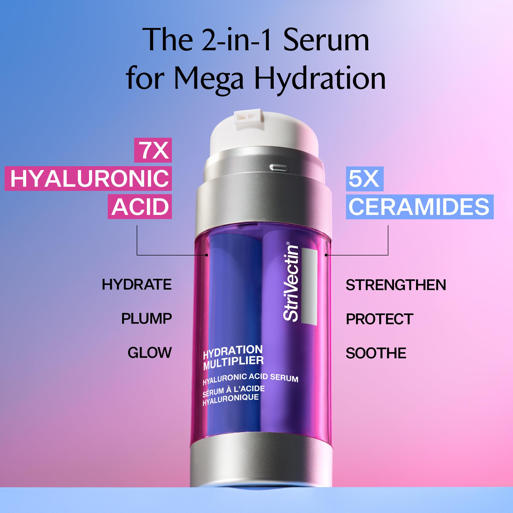 StriVectin Multi Action Hydration Multiplier Serum with Hyaluronic Acid, Ceramides and Peptides for Dehydrated, Dry Skin