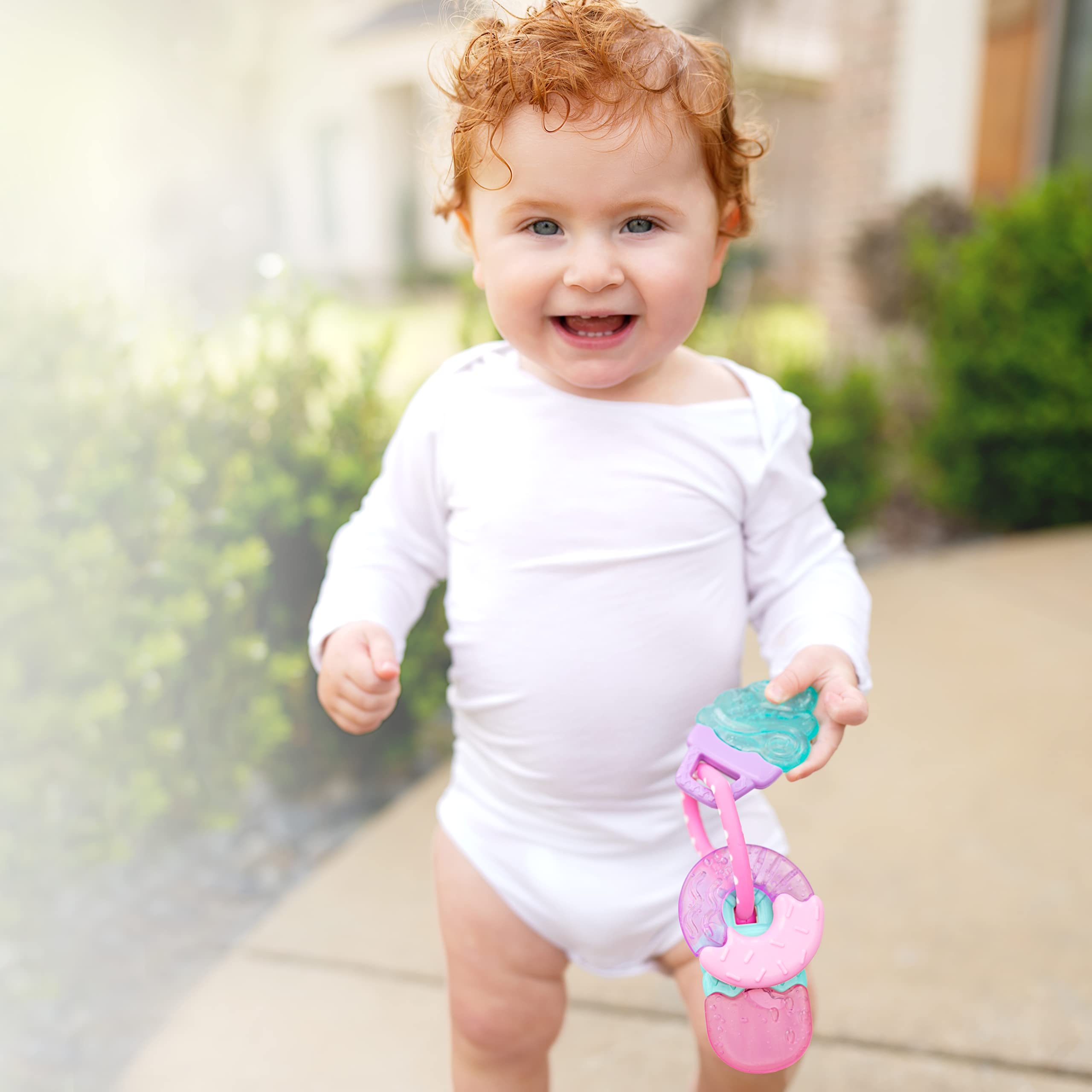 Nuby ICY Gel Teether Ring, Popsicle, Donut and Ice Cream - 3+ Months