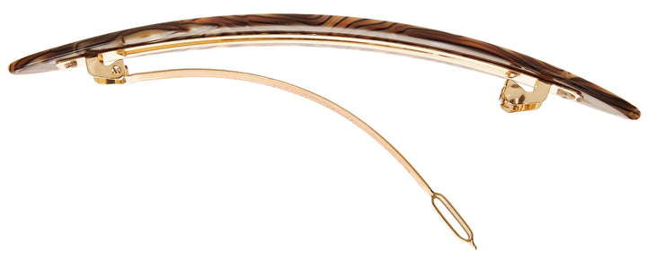 France Luxe Oblong Long and Skinny Barrette - Onyx