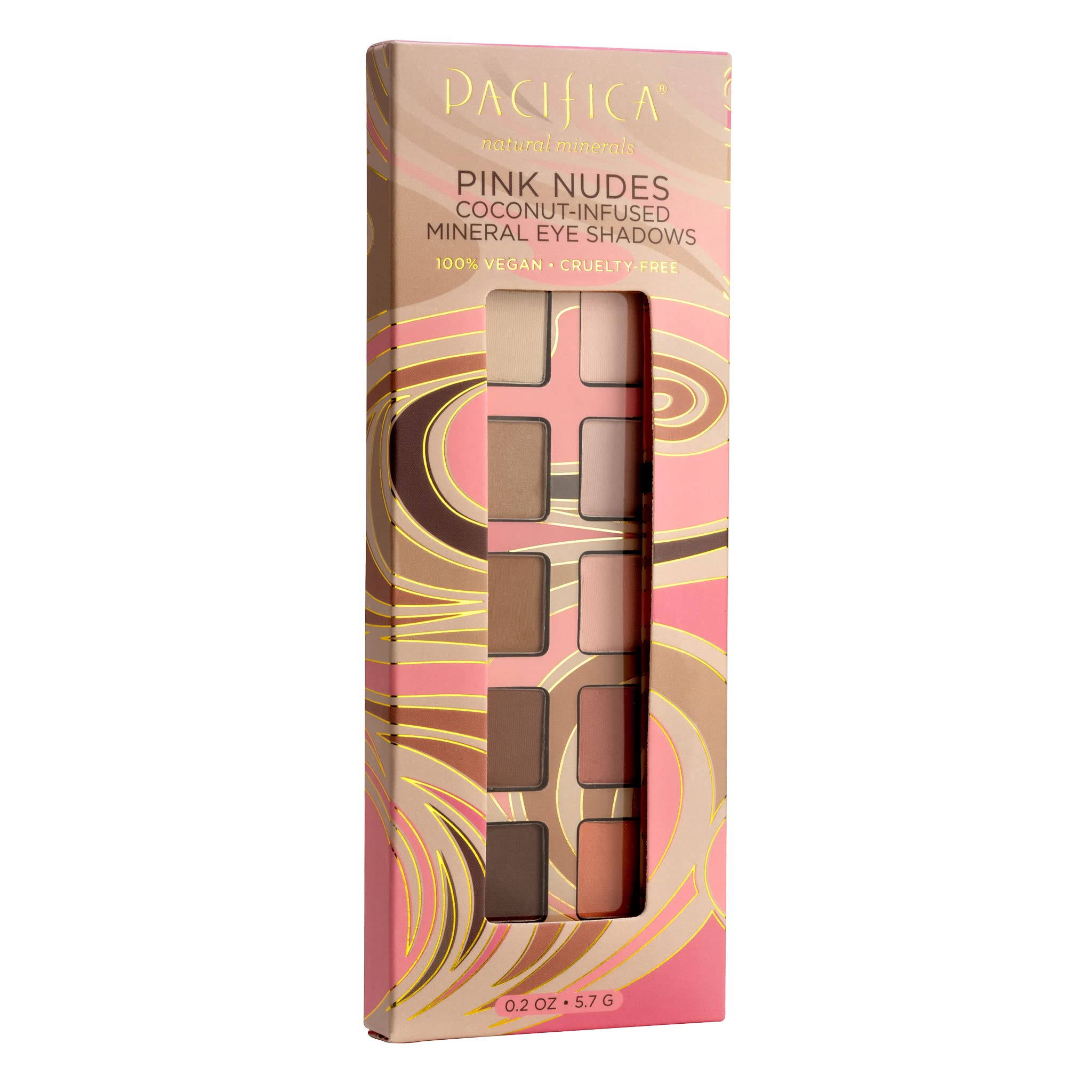 Pacifica Beauty 10 Well Eye Shadow, Pink Nudes, 0.2 Ounce