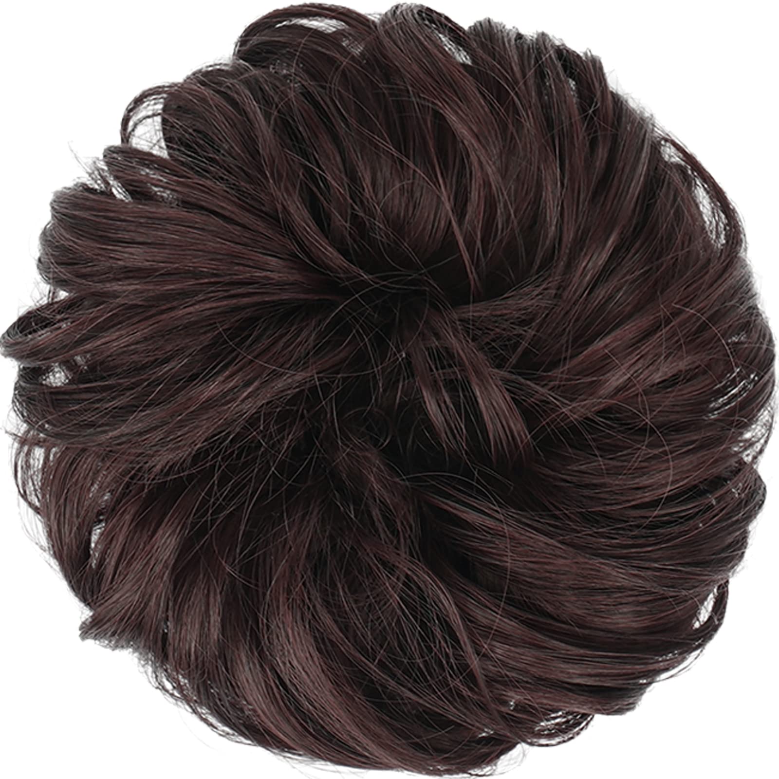 FESHFEN Hair Bun Extensions Messy Curly Hair Scrunchies Plus Size Hairpieces Synthetic Donut Updo Hair Pieces for Women Girls, 1.94oz