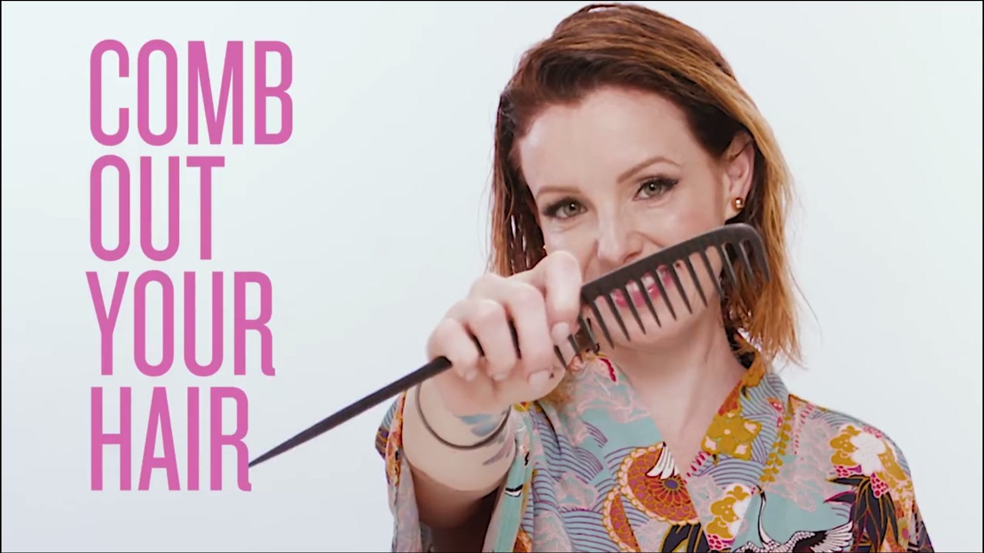 Tearsheet Carbon Wide Tooth Rake Comb with Tail