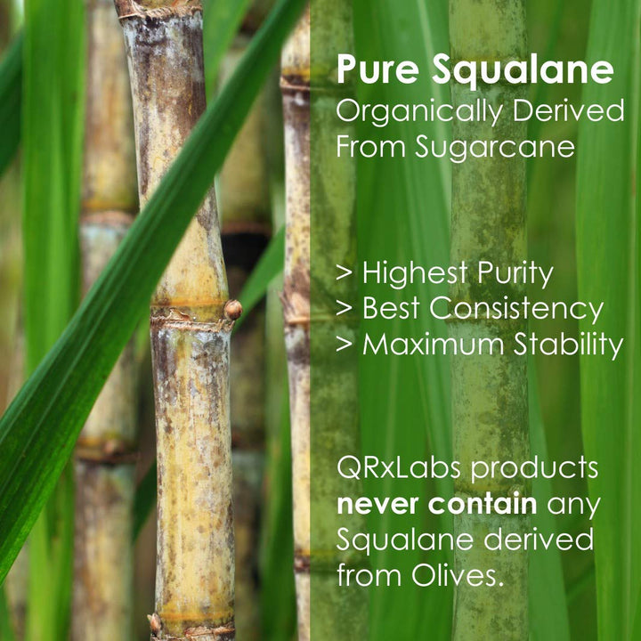 QRxLabs Plant-Based Squalane HA+ Moisturizing Cream with Hyaluronic Acid – Sugarcane-Derived Squalane Face & Body Moisturizer – 2 Fl Oz (60 mL)
