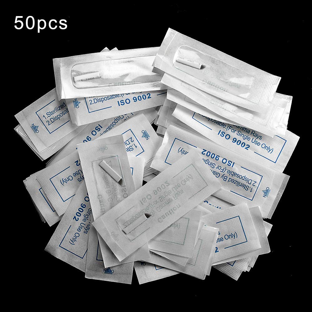 14pin : Atomus 50pcs Permanent Makeup Manual Eyebrow Tattoo Needle Microblading 14 Sloped Needles White (14pin)
