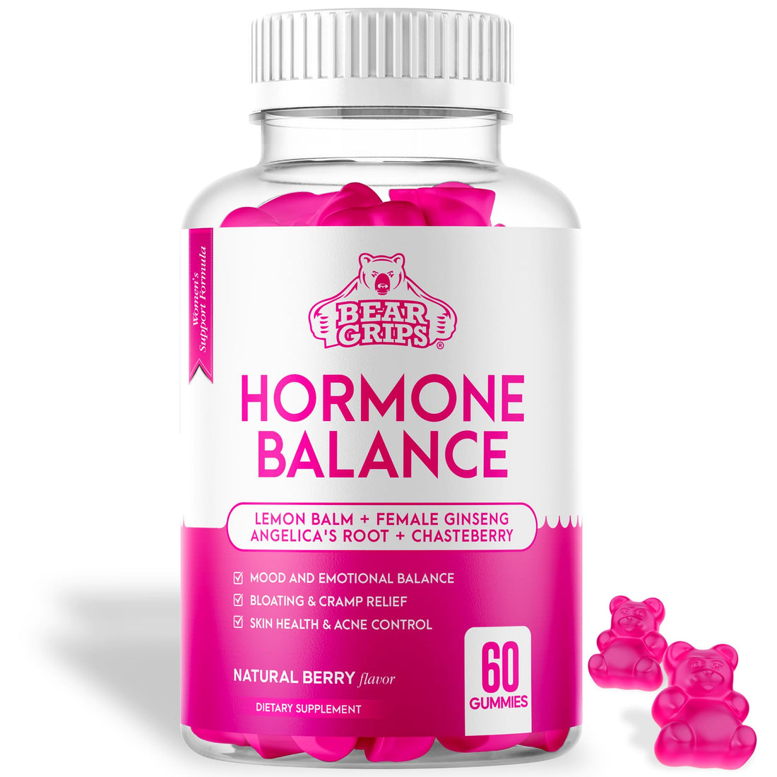 Hormone Balance for Women - PMS Relief Gummies and Bloating Relief for Women, Balance Complex for Women - All-in-One Menopause Supplements for Women, Menopause Relief, Natural Support for Cramps