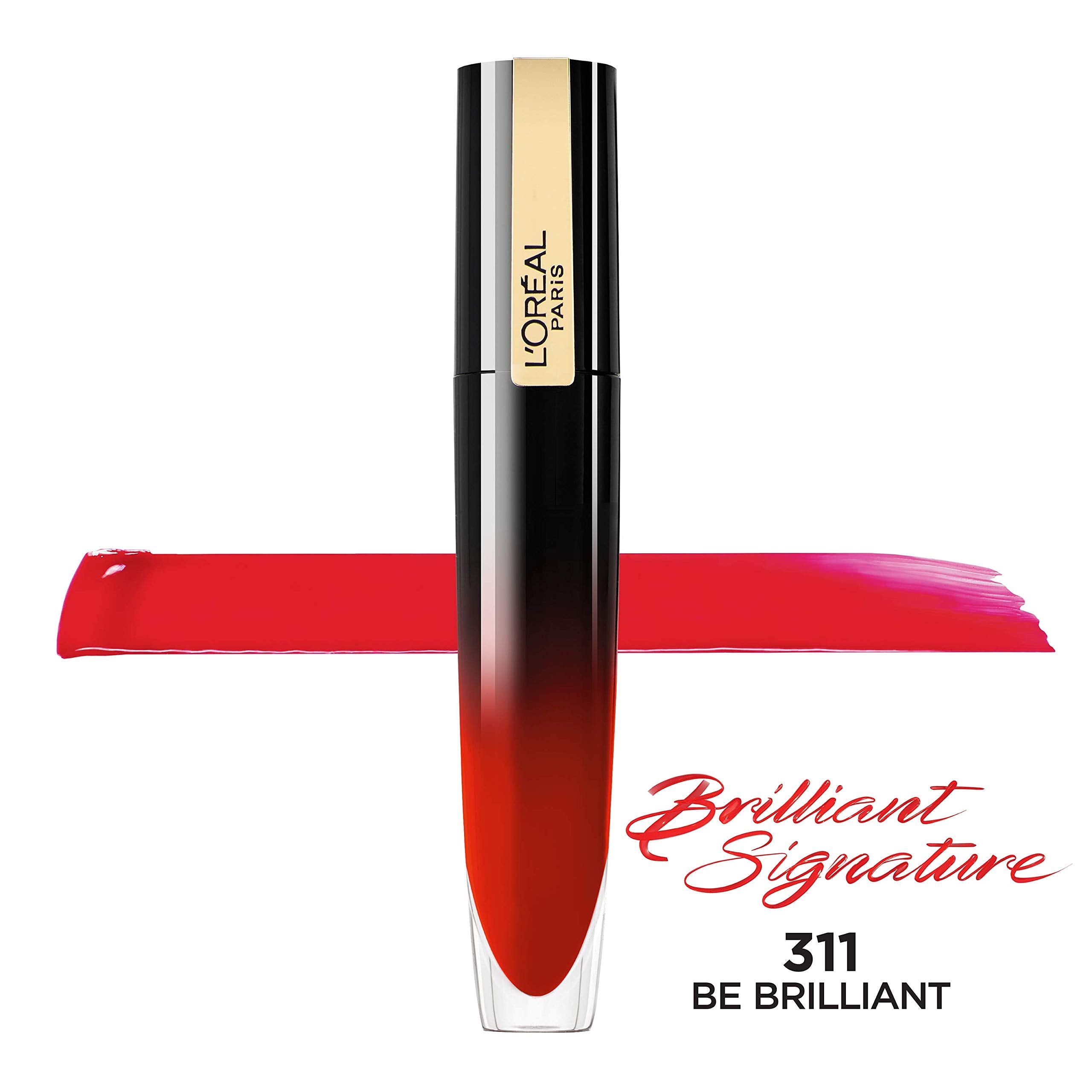 L'Oreal Paris Brilliant Signature Shiny Lip Stain Lipstick, Be Brilliant 0.21 Fl Oz.