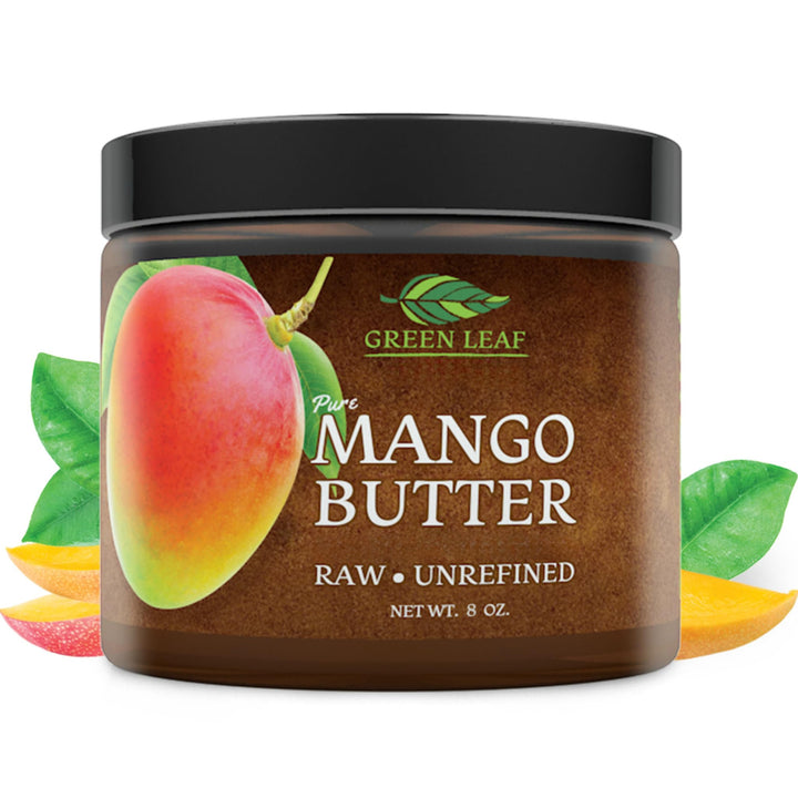 Mango Butter - Raw Unrefined Organic - 100% Pure for Hair and Skin - Smooth and Creamy for DIY Recipes (8 oz)