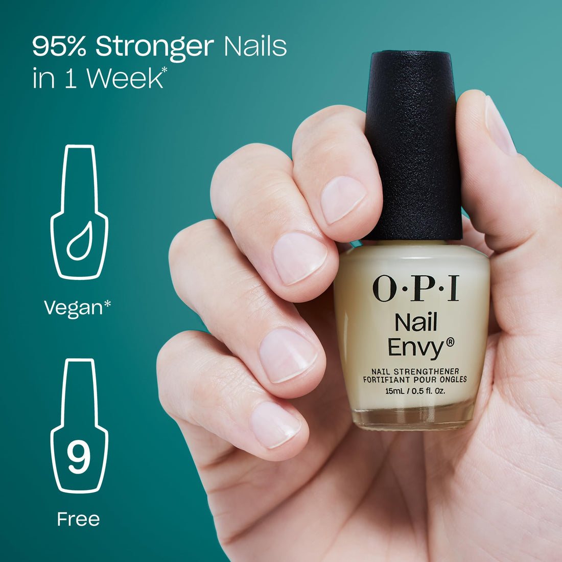 OPI Nail Envy Nail Strengthener Clear | Strengthening Nail Polish Treatment | For Weak & Thin Nails