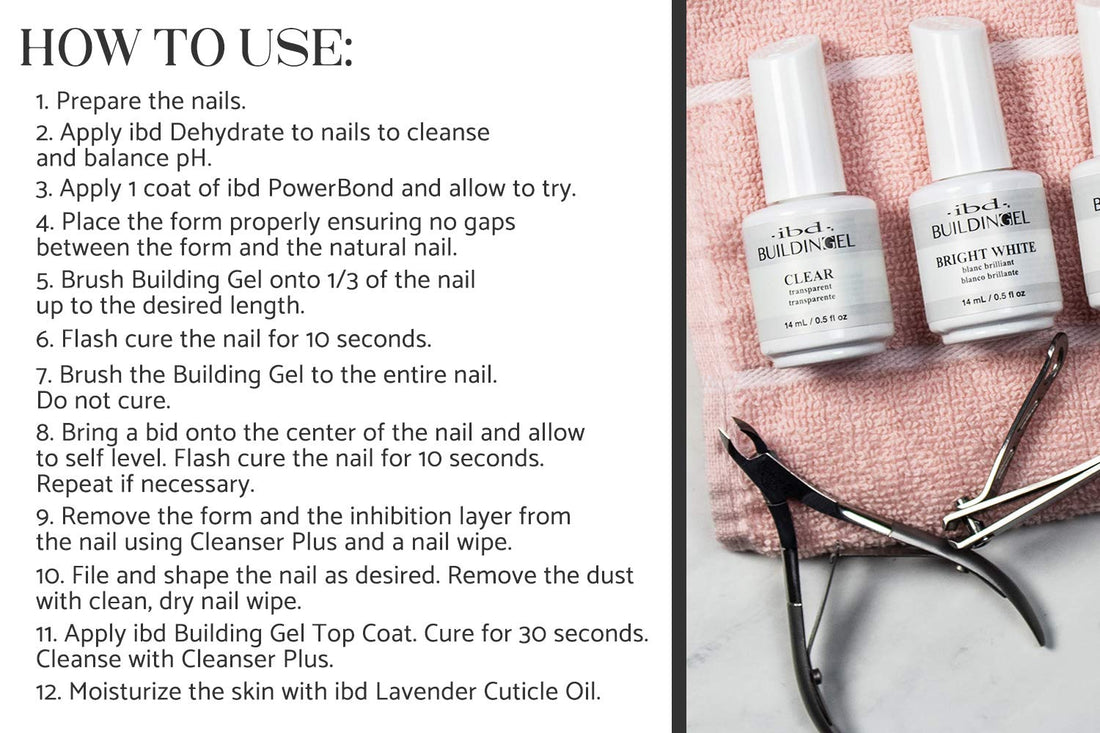 IBD Building Gel, Hard Gel Nail Extension, Clear, 0.5 oz