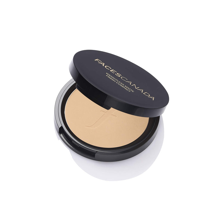 FACESCANADA Weightless Matte Finish Compact Powder - Beige, 9 g | Non Oily Matte Look | Evens Out Complexion | Hides Imperfections | Blends Effortlessly | Pressed Powder For All Skin Types