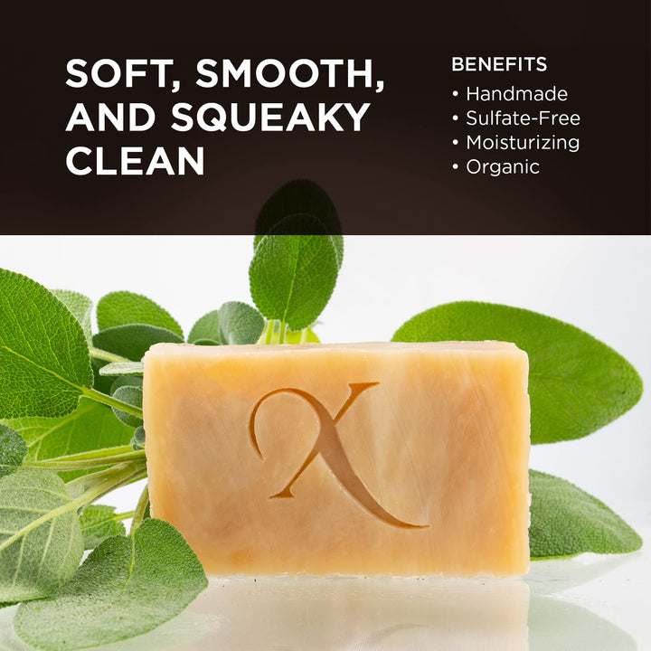 Xotics All Natural Bar Soap- Sweet Jamila Total Body Soap Bars Infused with Essential Oils | Simple Handmade Soap for Men/Women | Pure Organic bath soap bar 6oz