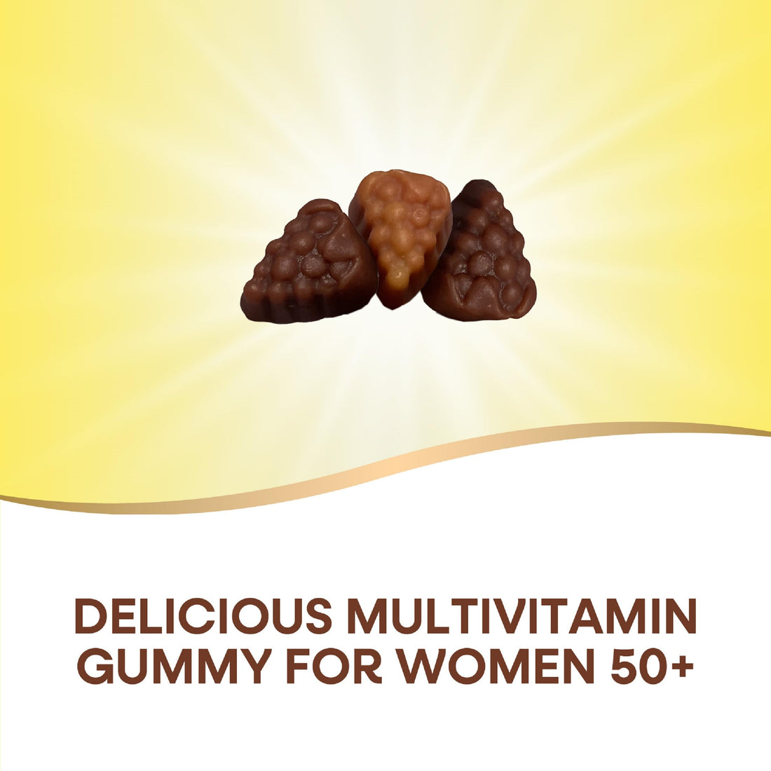 Nature’s Way Alive! Women’s 50+ Premium Gummy Multivitamin, Supports Healthy Heart, Brain & Bones*, B-Vitamins, Gluten-Free, Vegetarian, Grape and Cherry Flavored, 75 Gummies (Packaging May Vary)