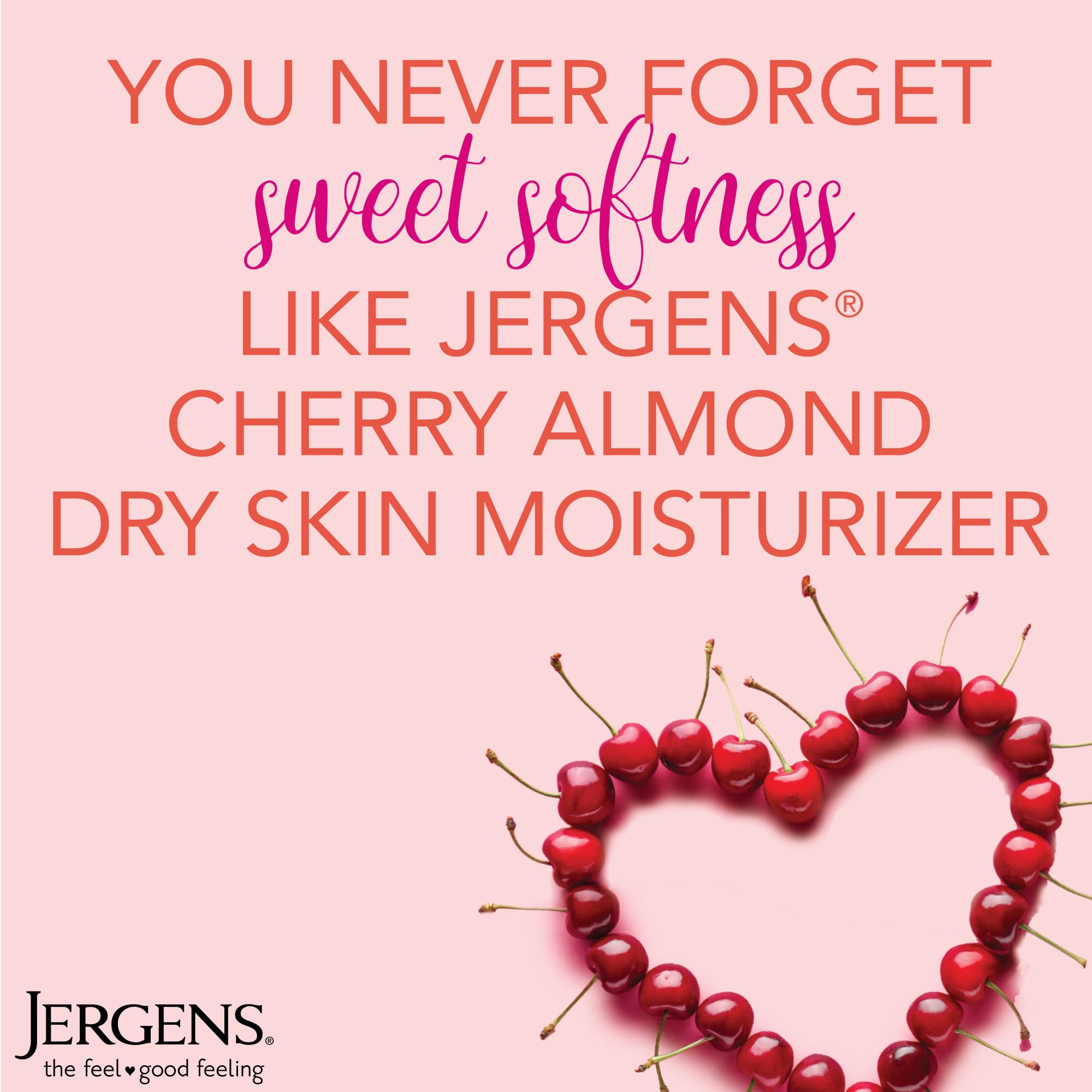 Jergens Original Scent Dry Skin Body Lotion, Hand and Body Moisturizer, Cherry Almond Essence, Dermatologist Tested, 32 Oz